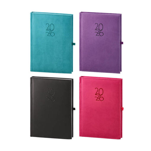 Picture of A5 DIARY 2026 14X20CM DAY A PAGE HARDBACK PADDED